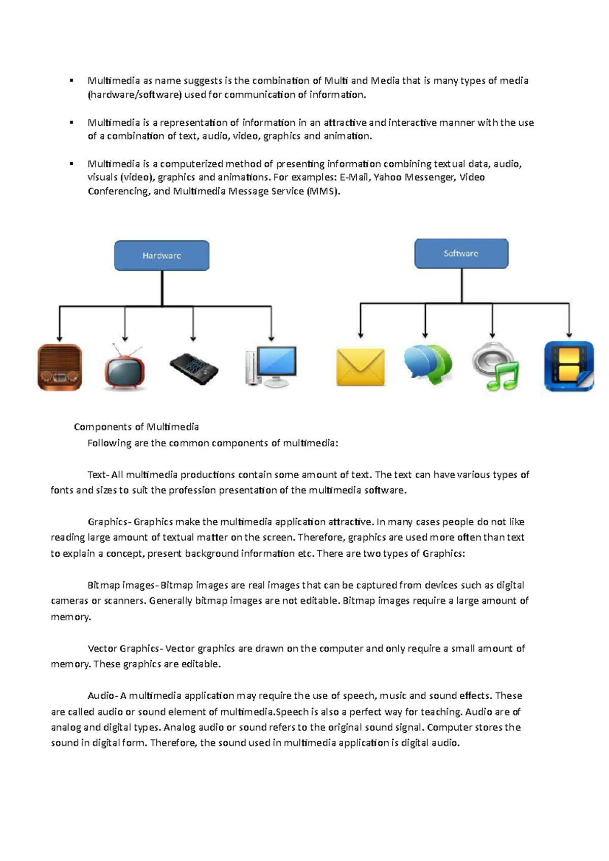 Multimedia Introduction Multimedia as name suggests is the