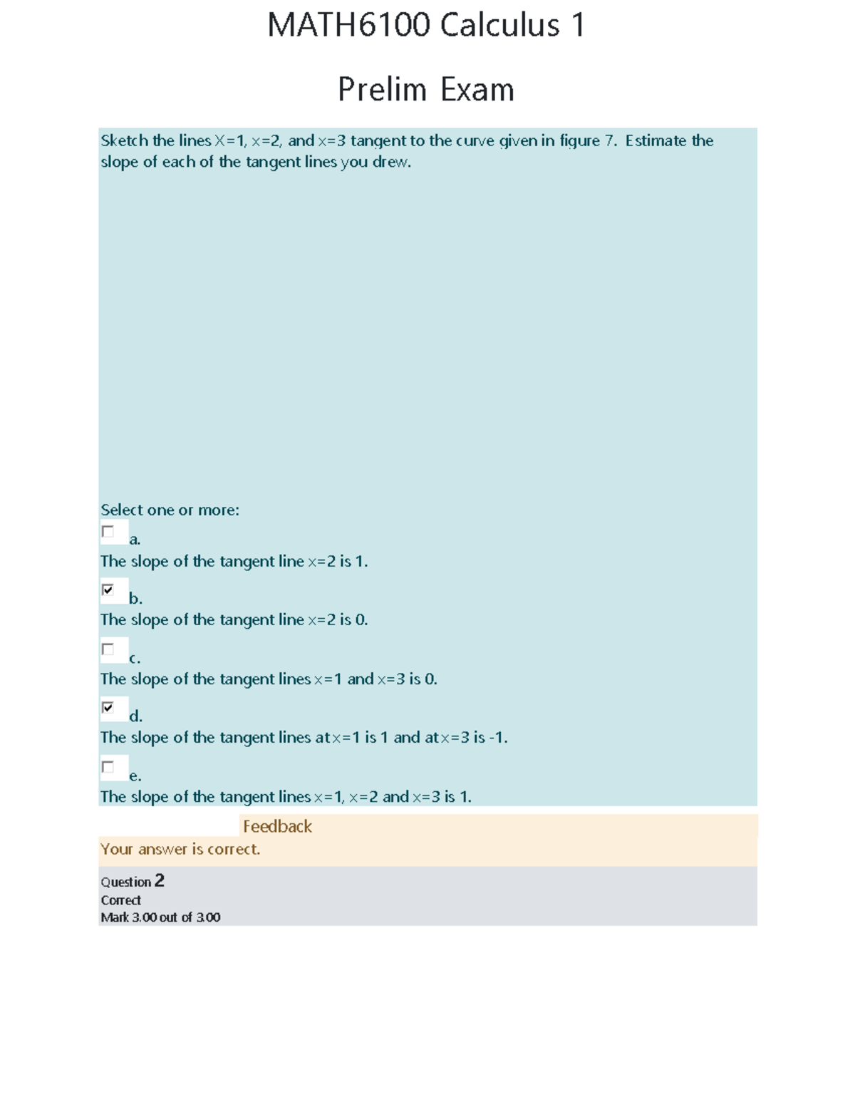 MATH6100 Calculus 1 Prelim Exam - MATH6100 Calculus 1 Prelim Exam ...