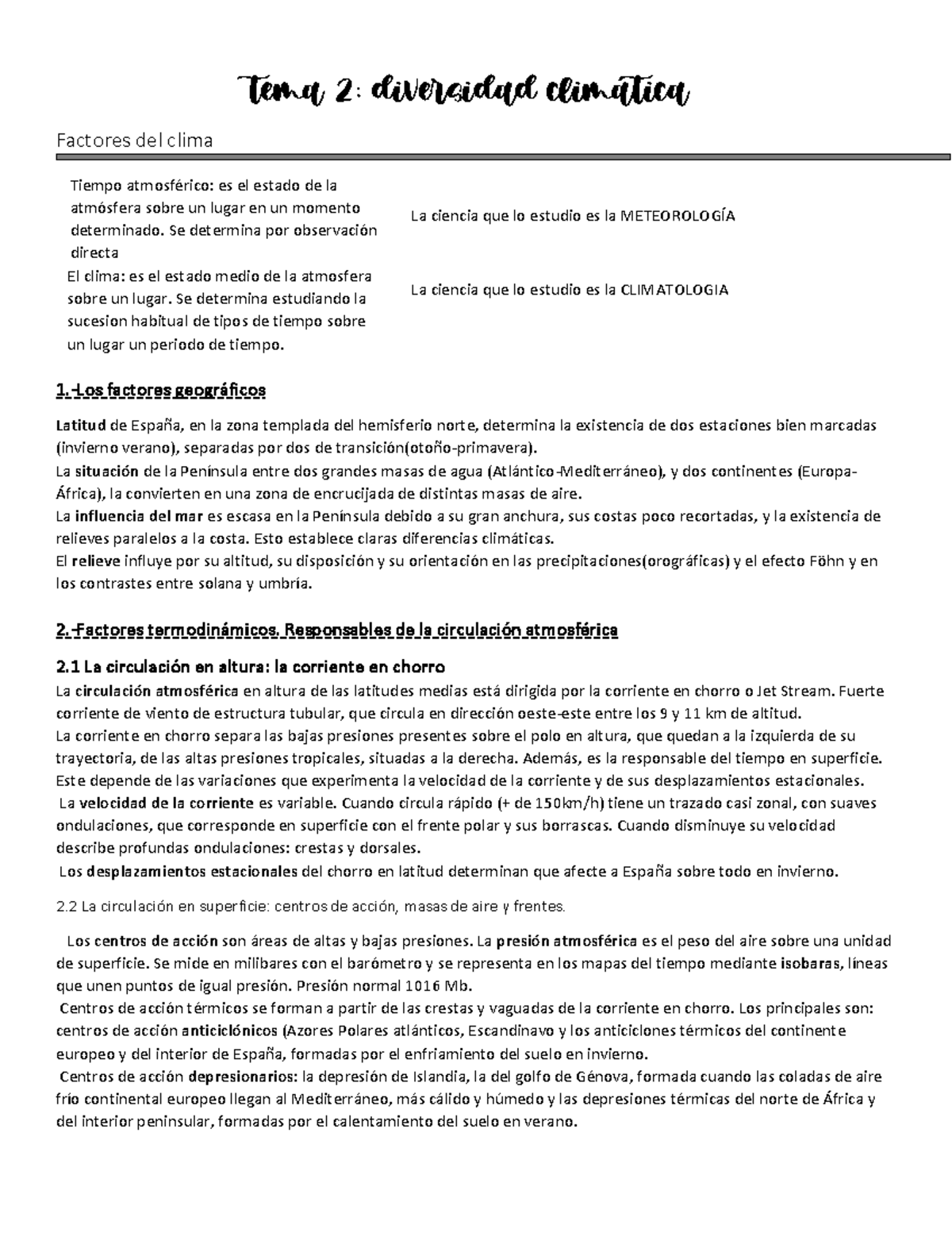 Factores del clima -Los factores geográficos Latitud de España, en la ...
