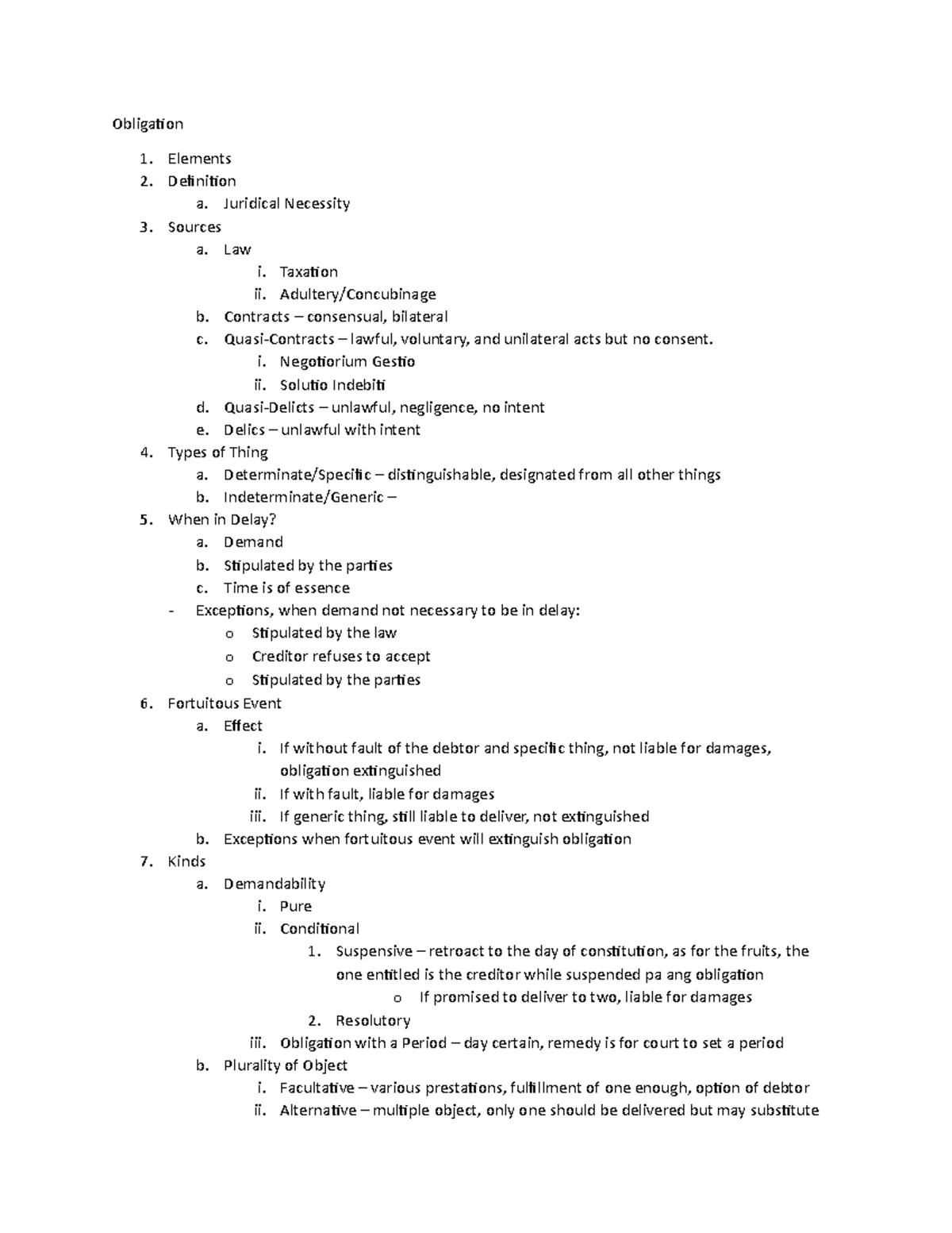 Notes on Law on ObliCon, Sales, Meceda Law, Finals Reviewer ...