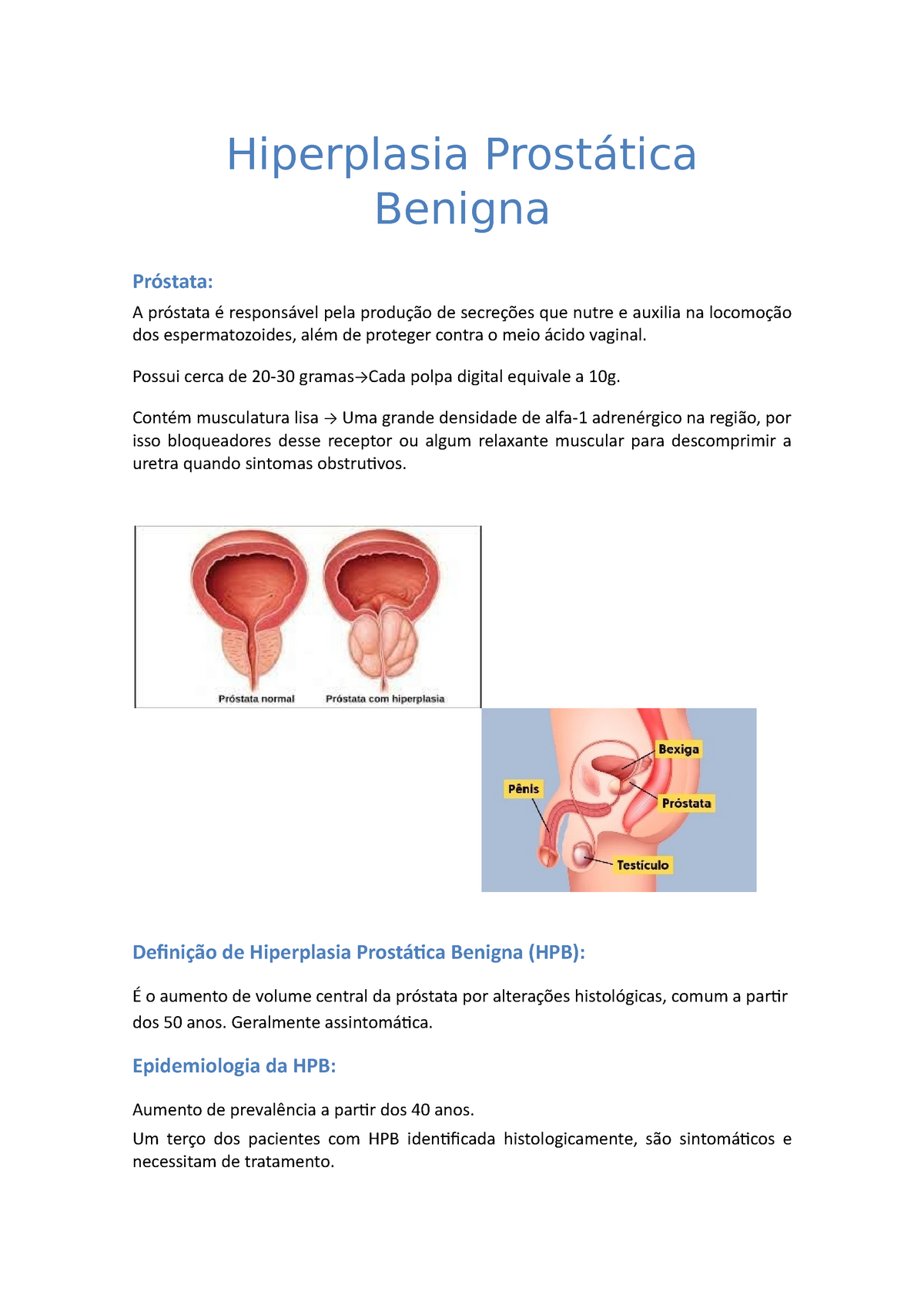 hipertrofia prostatica benigna tratamento)