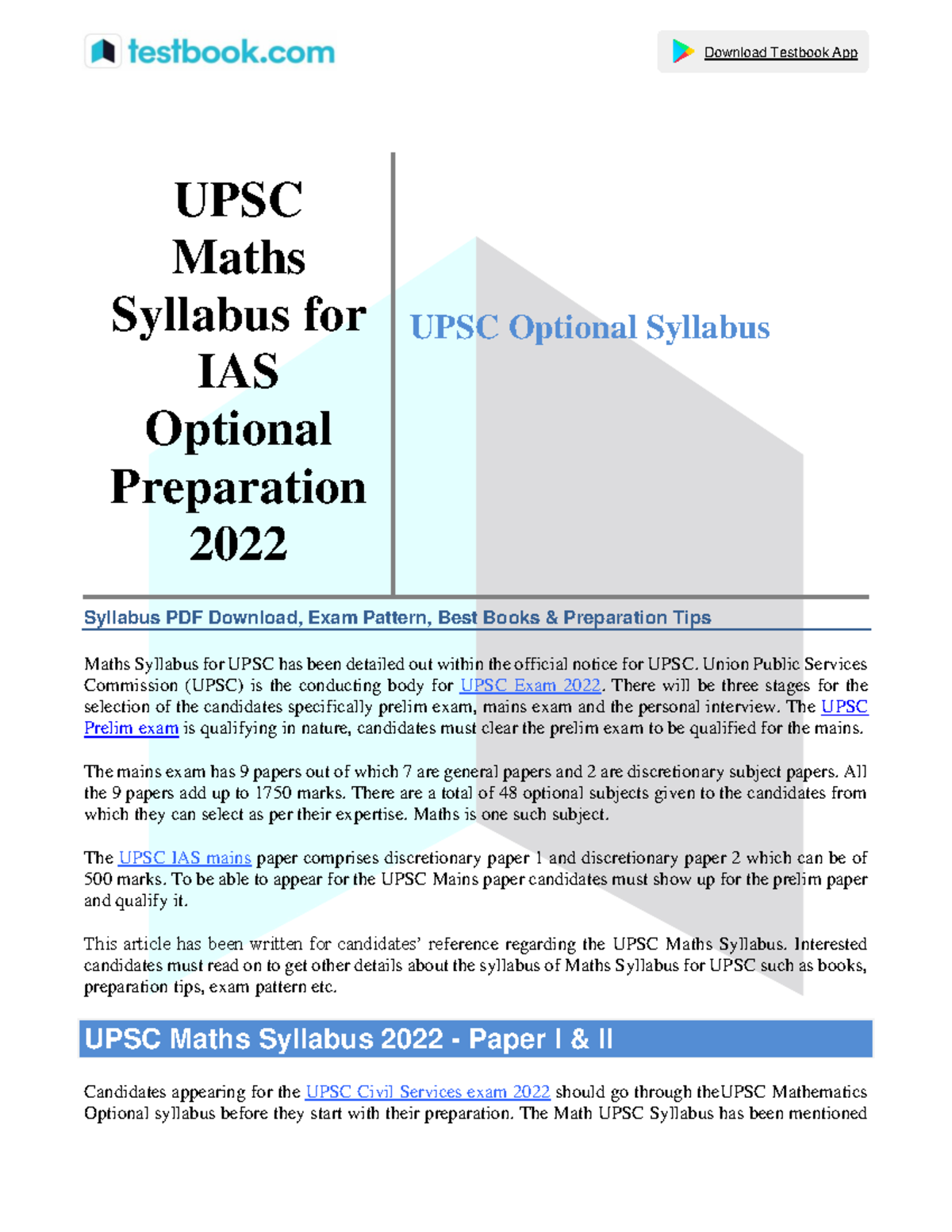 Upsc maths syllabus for ias optional preparation 2022 9f150bd5 ...