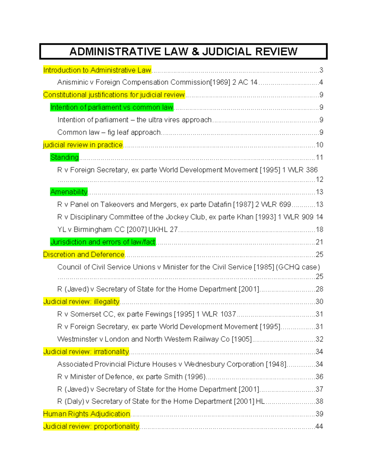 Administrative Law - Exam Notes And Summary For PLUS - ADMINISTRATIVE ...