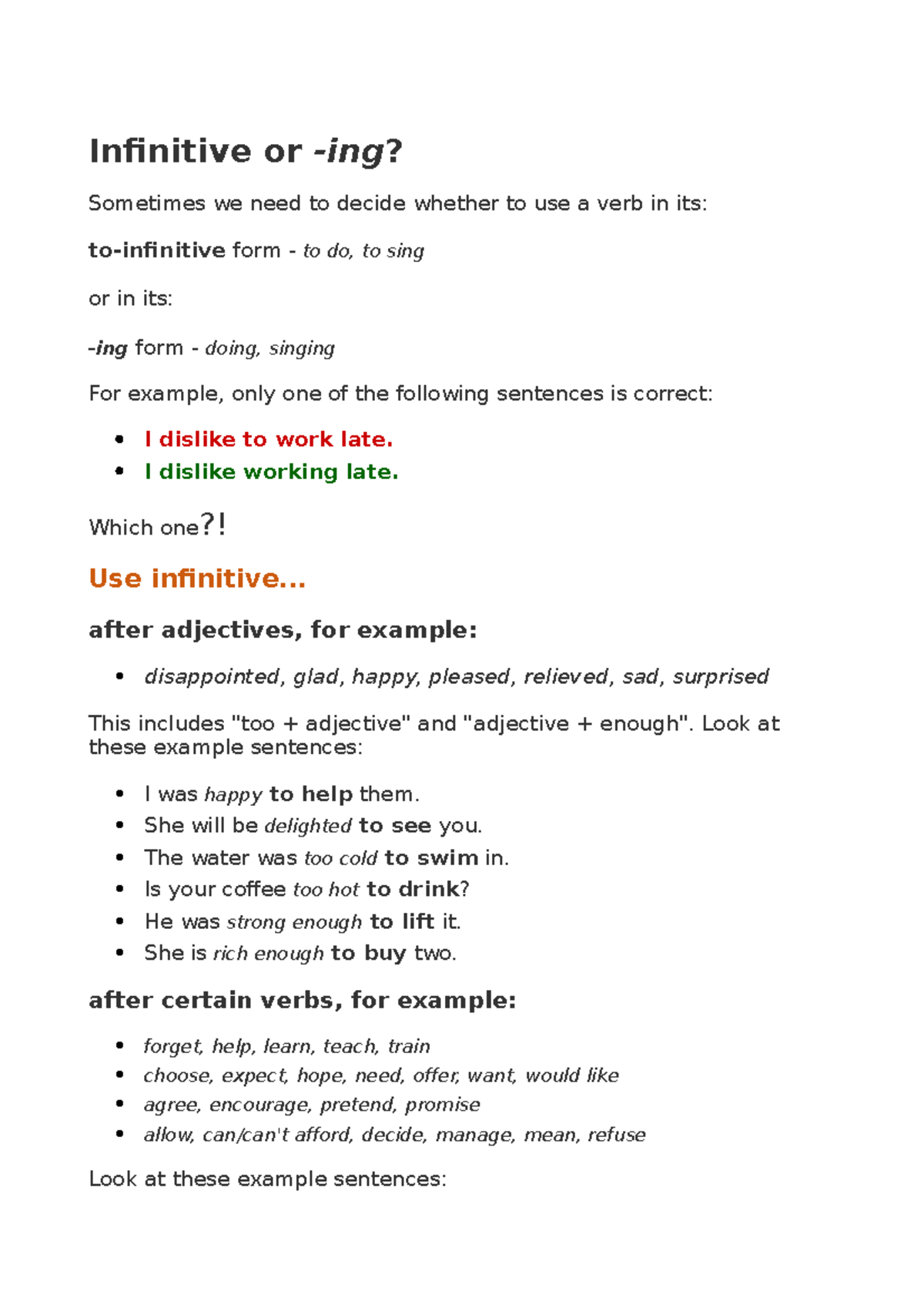 Suggest Ing Or Infinitive – Suggest Examples – BEYS