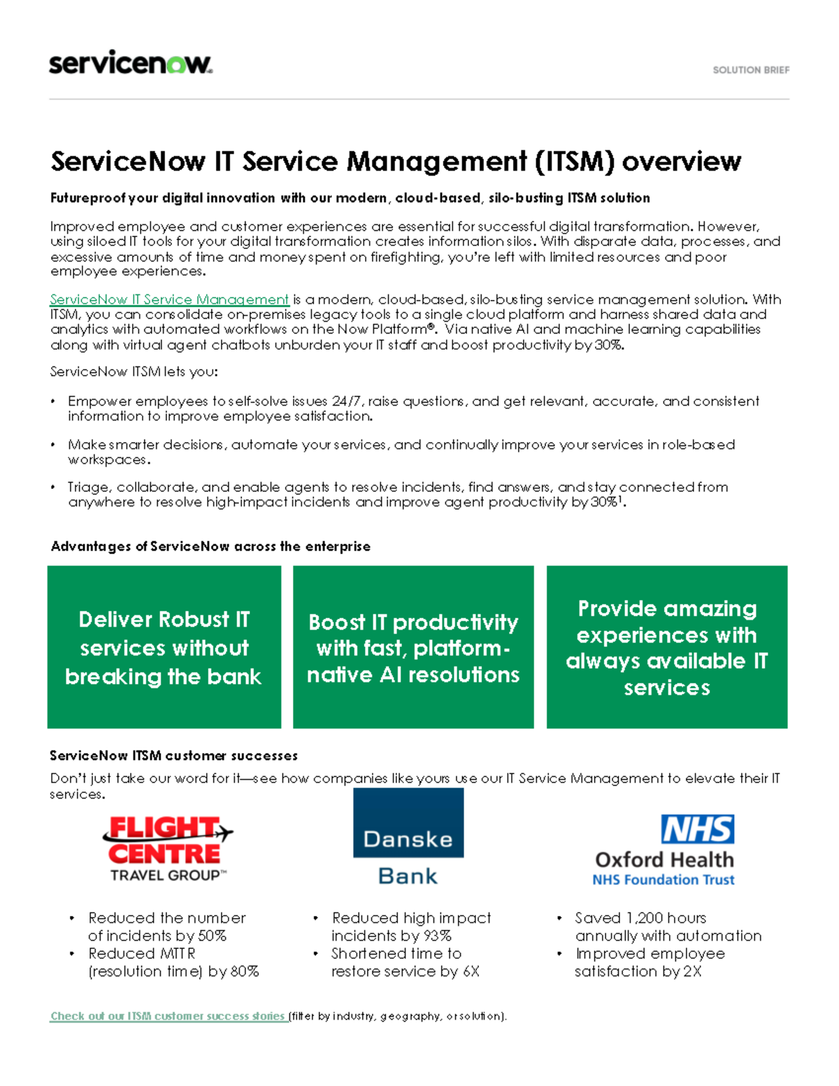 Sb-itsm - ServiceNow IT Service Management (ITSM) overview Futureproof ...