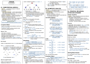 Asymptotic Analysis Fact Sheet - A Few Useful Facts Properties of ...