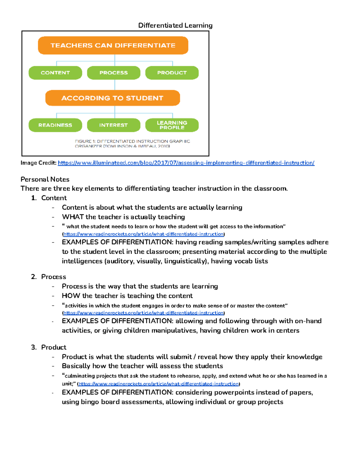 differentiated learning research studies