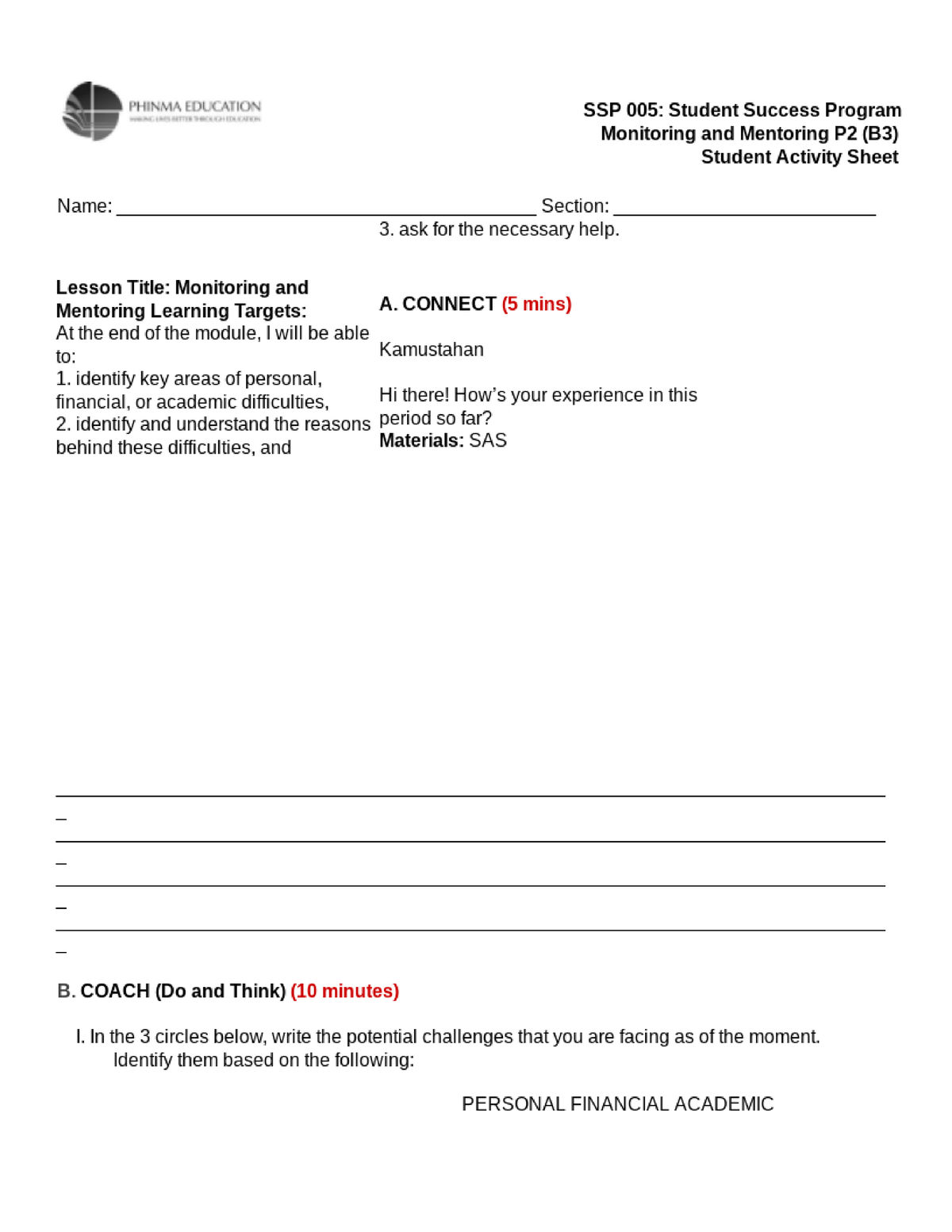 7) SSP 005 Monitoring And Mentoring P2 (B3) SAS - Google Docs ...