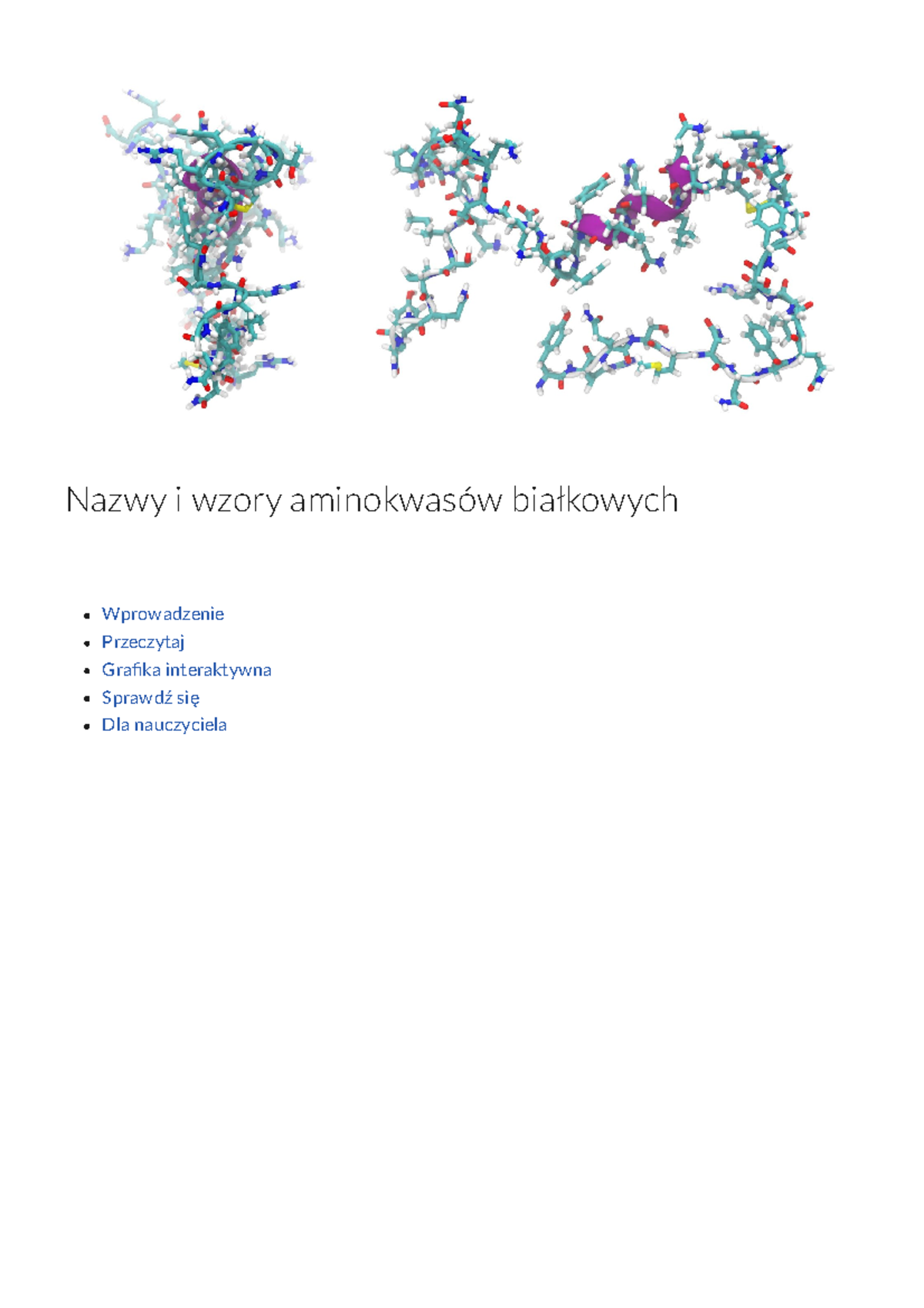Nazwy i wzory aminokwasow bialko - Nazwy i wzory aminokwasów białkowych