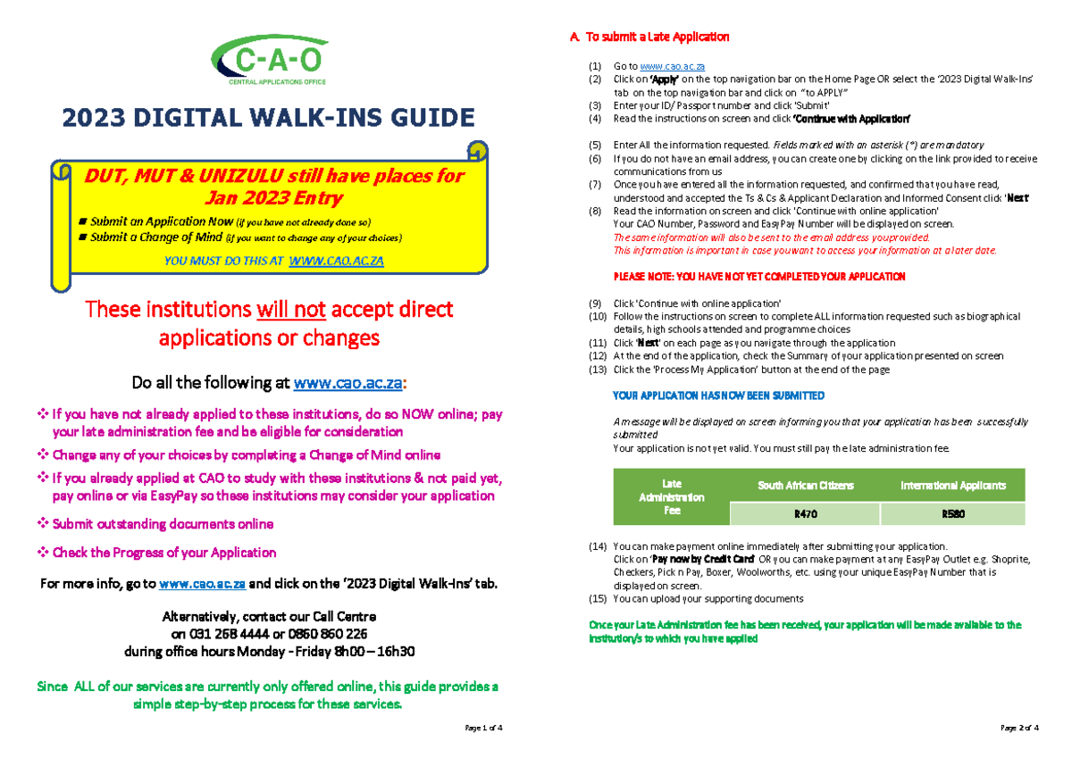2023 Digital Walk-Ins Guide - Page 1 of 4 2023 DIGITAL WALK-INS GUIDE ...