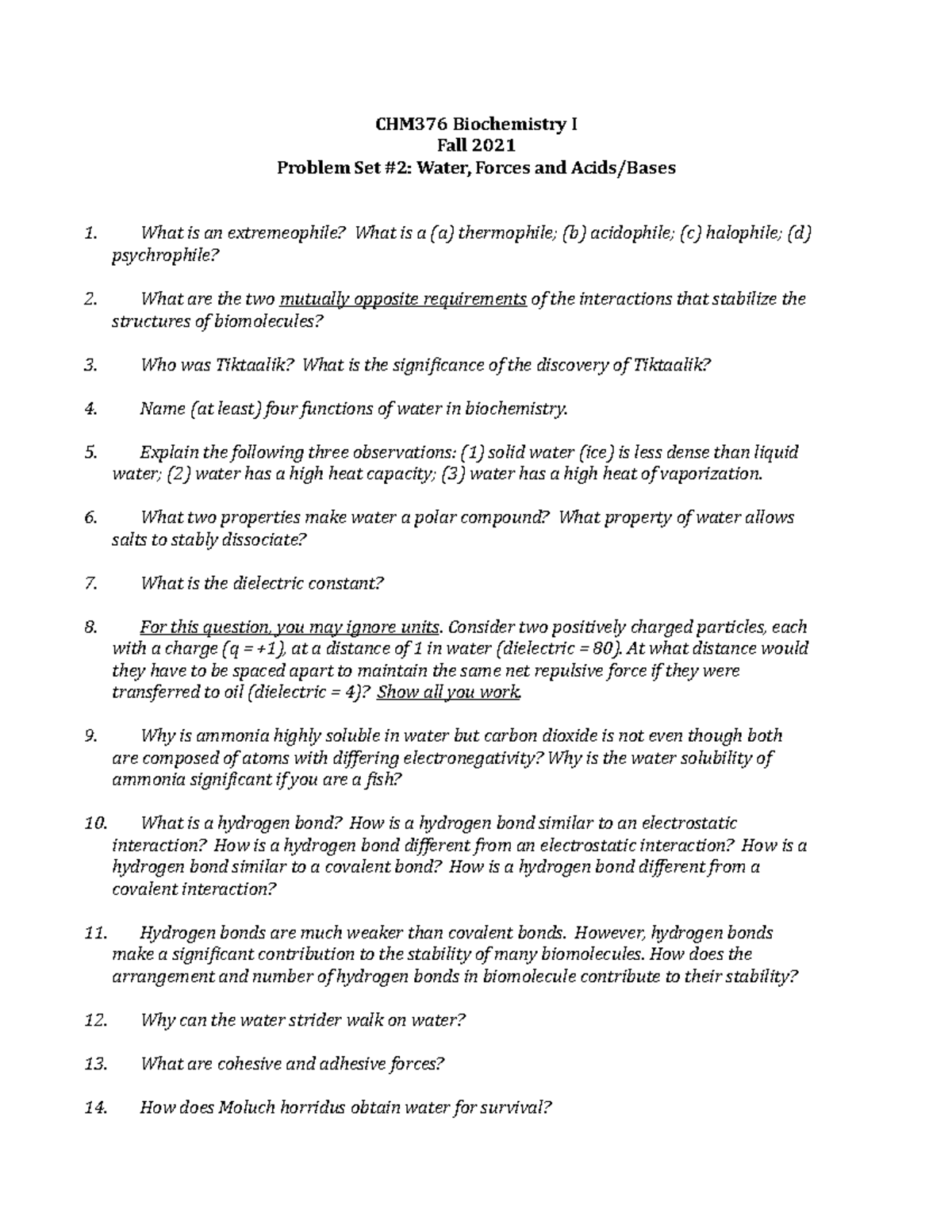 CHM376 Fa21 PS2 - Problem Sets - CHM376 Biochemistry I Fall 2021 ...