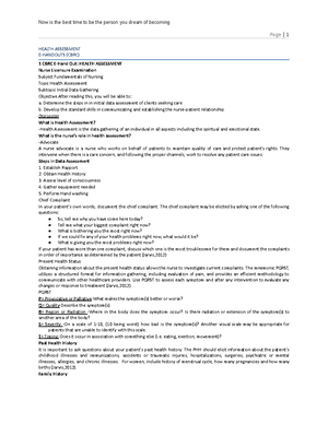 Chapter 1 notes - Chapter 1—The Nurse’s Role in Health Assessment Role ...