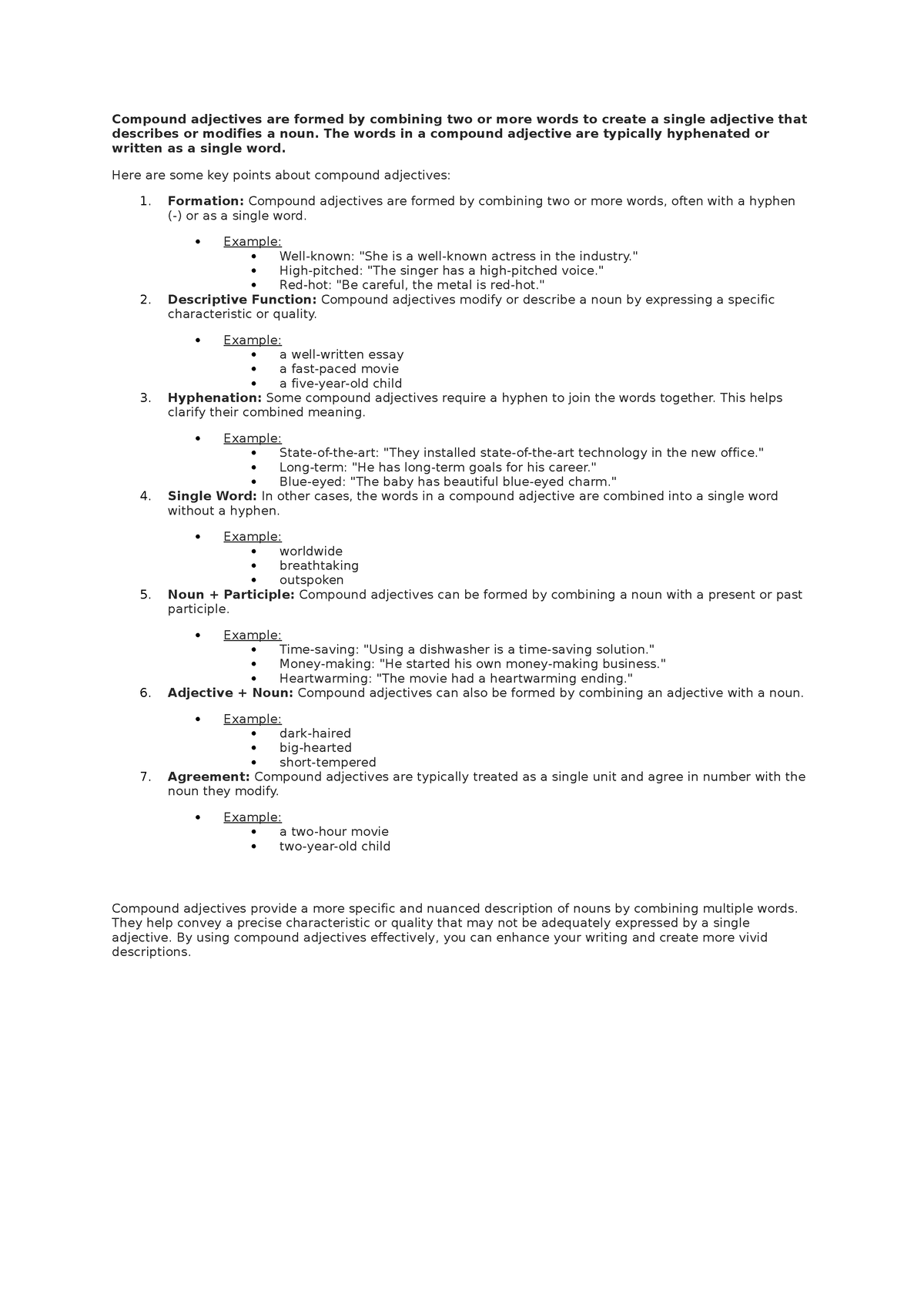 1-english-material-compound-adjectives-are-formed-by-combining-two