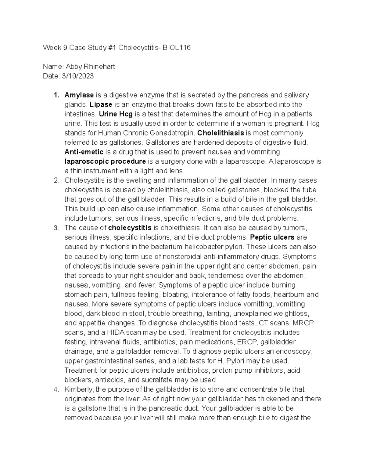 cholecystitis case study pdf