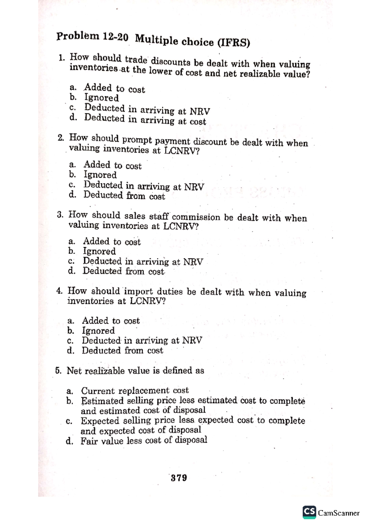 Problem 12 Intermediate Accounting Volume One 2021 Edition By Valix Camscanner Studocu Problem 12 Intermediate Accounting Volume One 2021 Edition By Valix Camscanner Studocu
