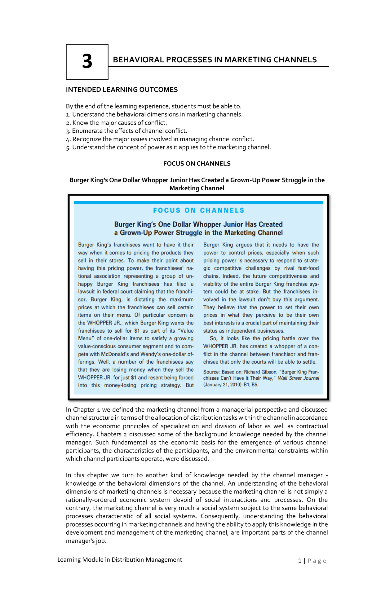 Chapter 03 Behavioral Processes BEHAVIORAL PROCESSES IN MARKETING