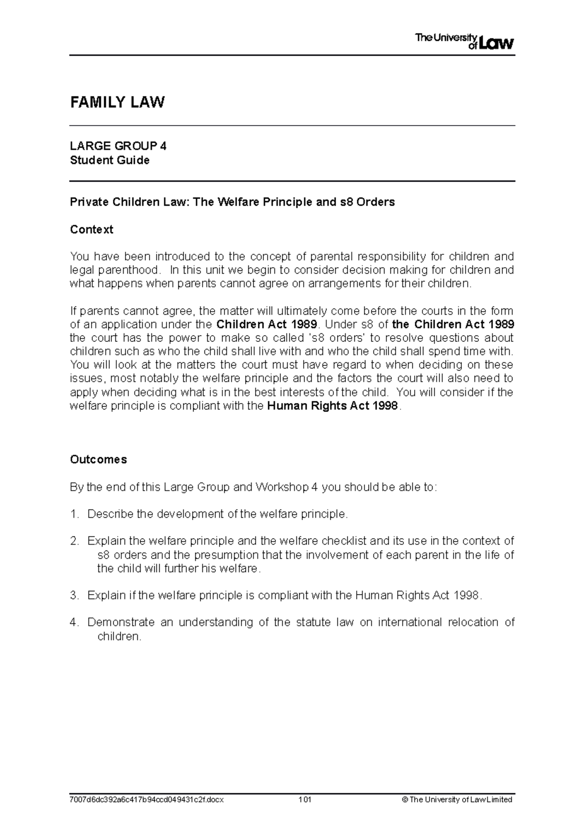 Family Law LG4 - FAMILY LAW LARGE GROUP 4 Student Guide Private ...