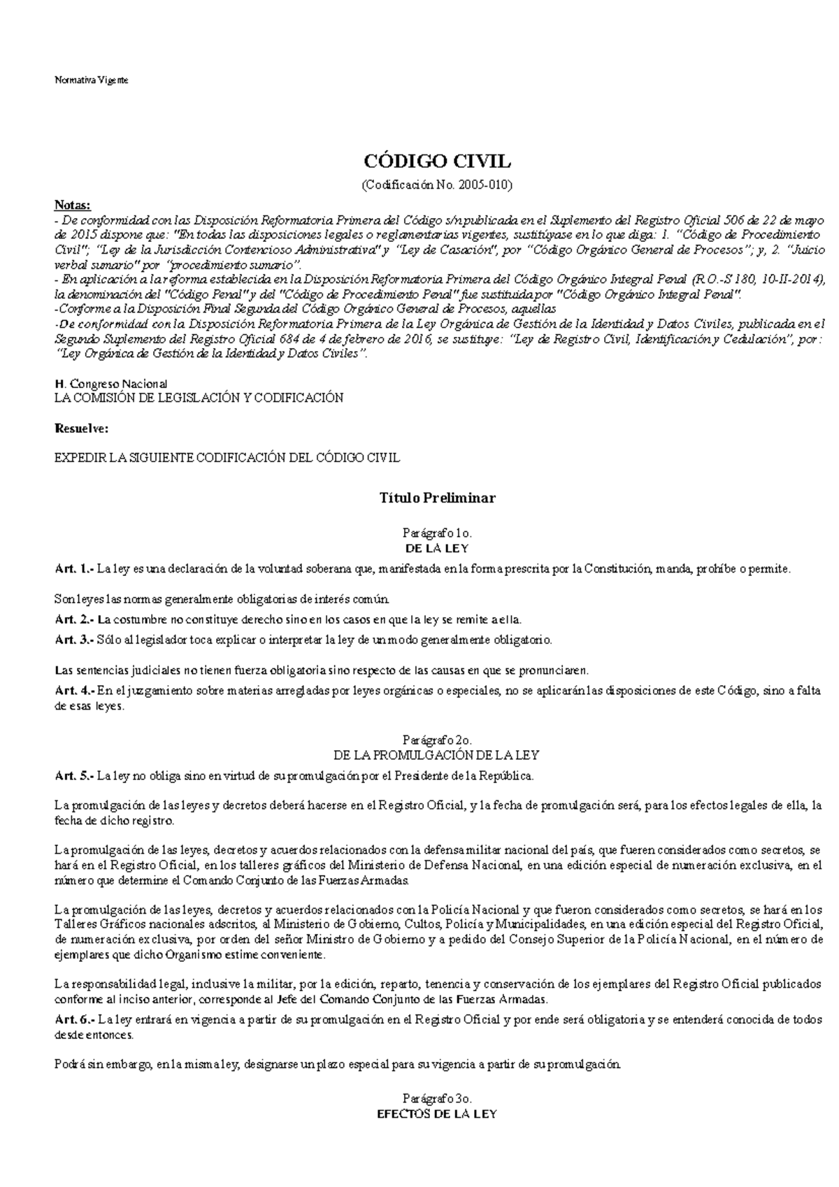 Código Civil - Codigo del Estado ecuatoriano - Normativa Vigente CÓDIGO ...
