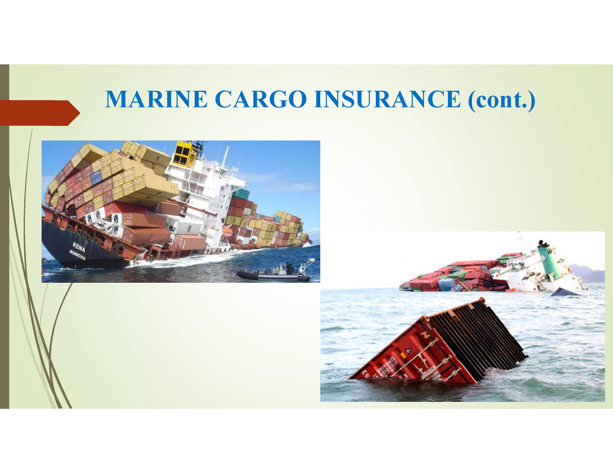 VTBH - Lecture - MARINE CARGO INSURANCE (cont.) According To Article ...