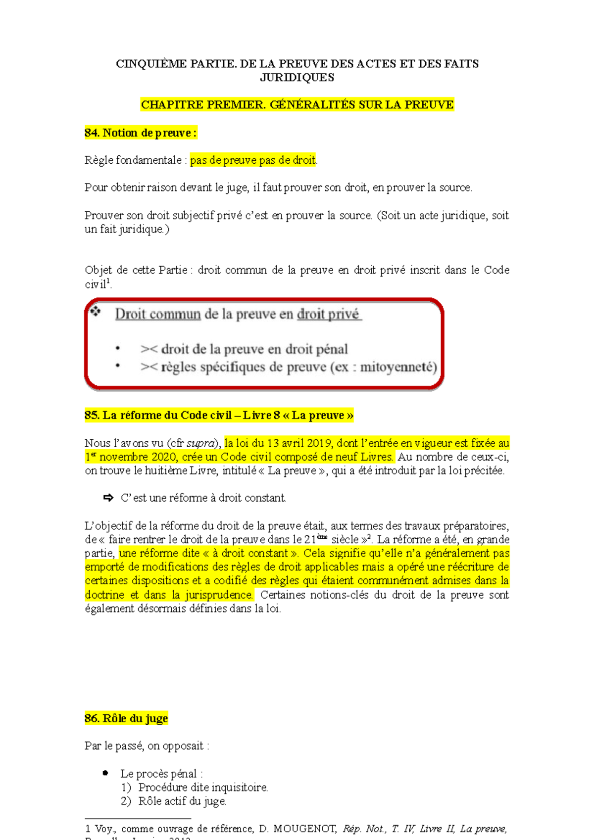 P5 Droit Privé - Complet - CINQUIÈME PARTIE. DE LA PREUVE DES ACTES ET ...