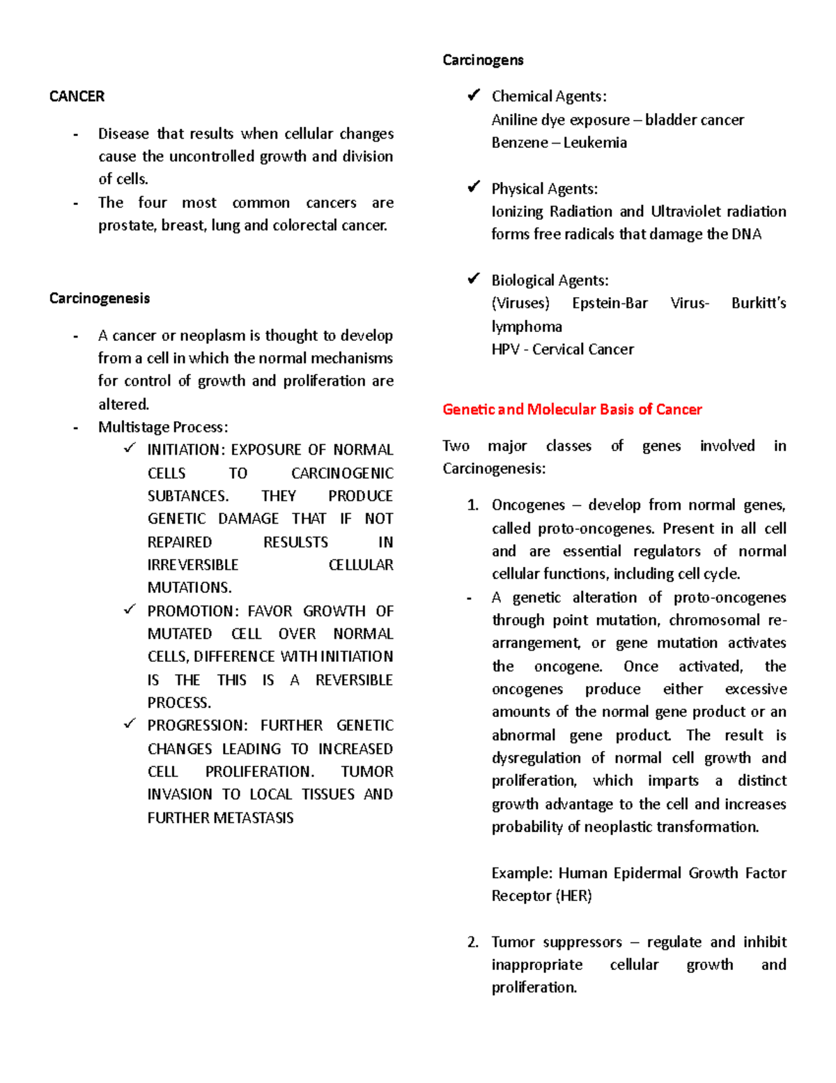 Chemotherapy Agents Hope this lecture notes will help you CANCER