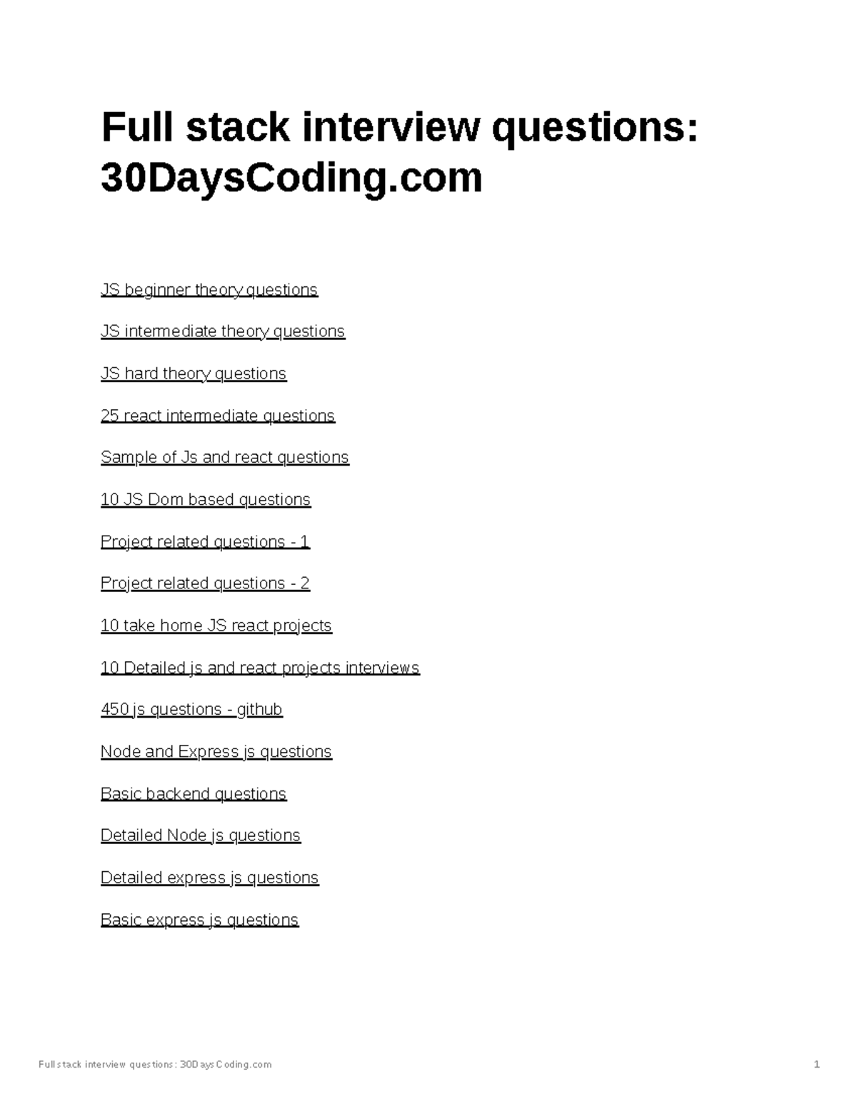 File - Full stack interview questions: 30DaysCoding 1 Full stack ...