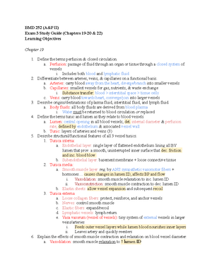 Study Guide - Final Exam - BMD 252 (A&P II) Final Exam Study Guide ...