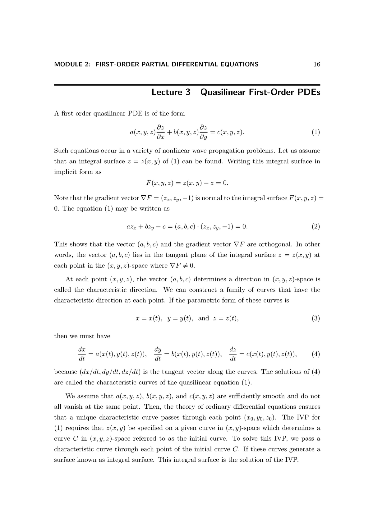 7 - Lecture Notes 7 - MODULE 2: PARTIAL DIFFERENTIAL EQUATIONS Lecture ...