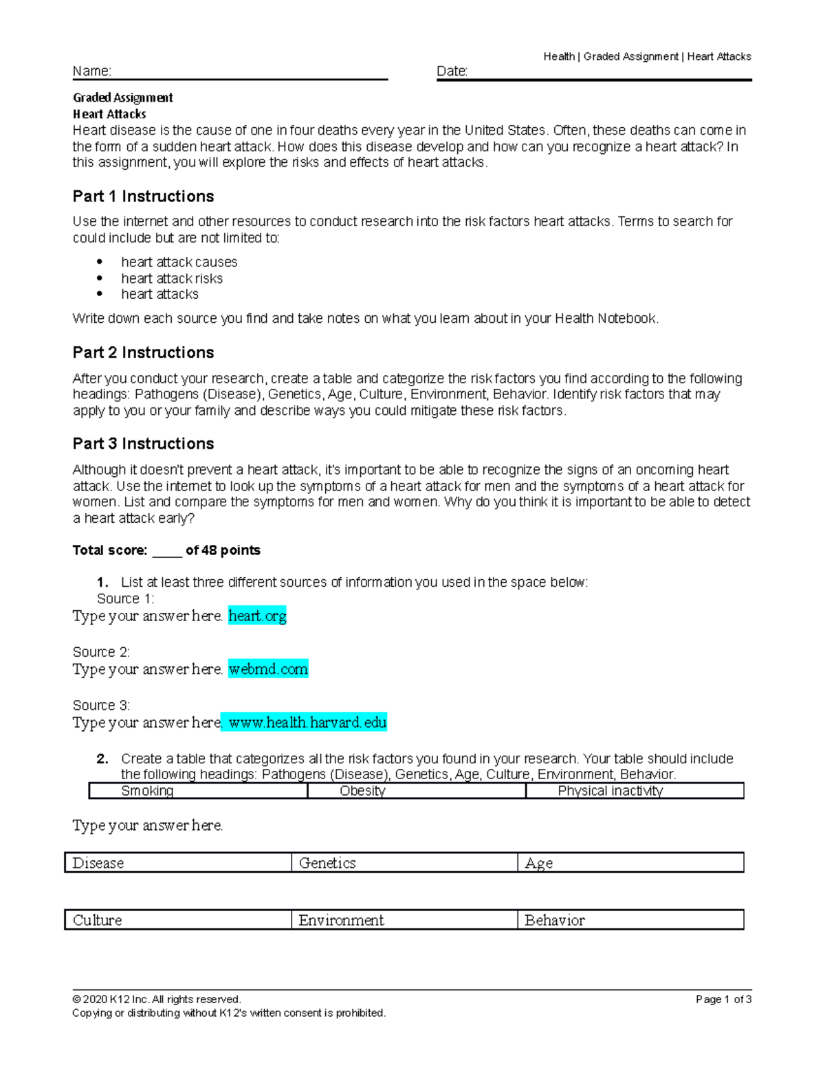 graded assignment health resources in my community