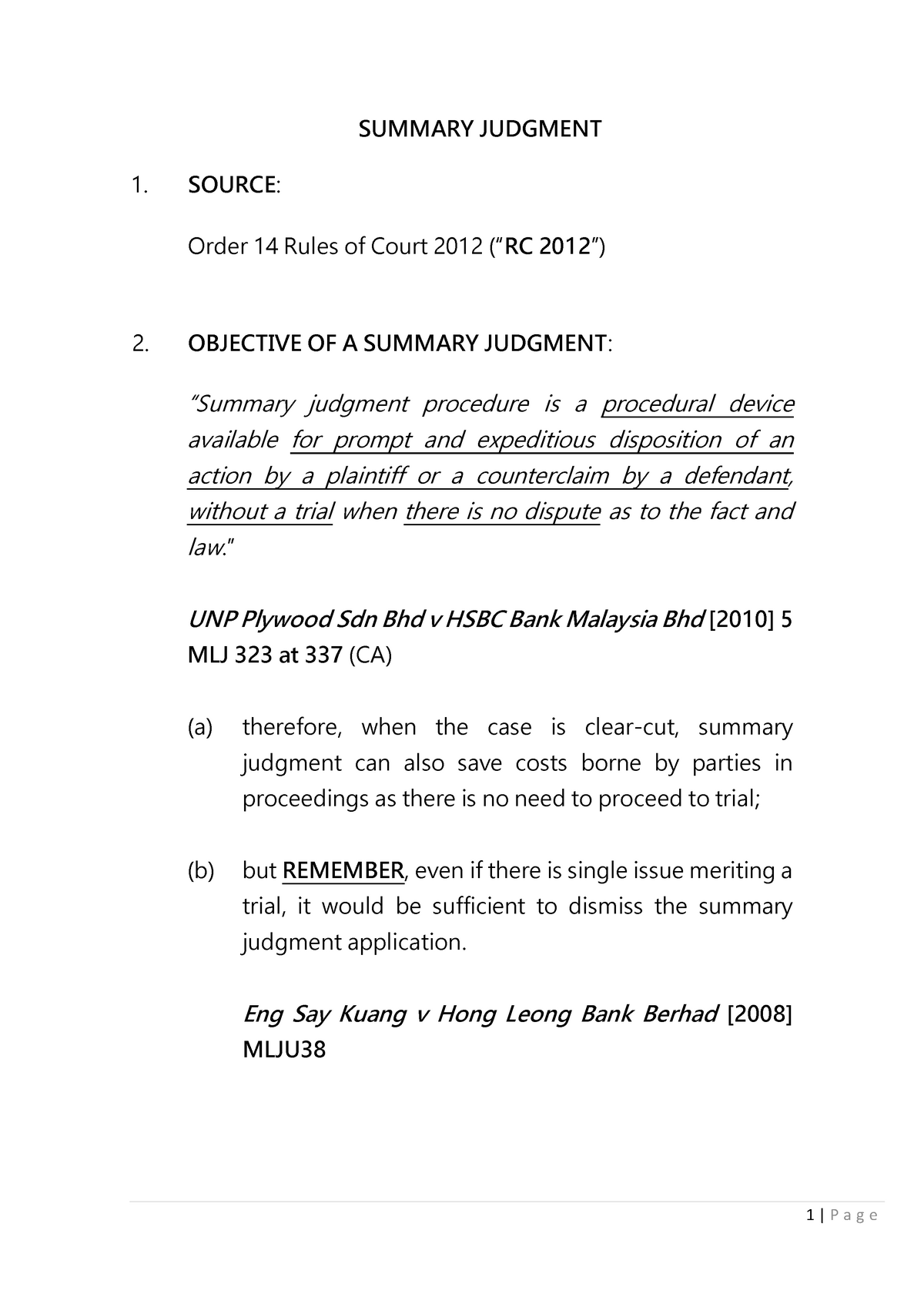 2-lecture-notes-on-summary-judgment-under-order-14-rc-2012-summary