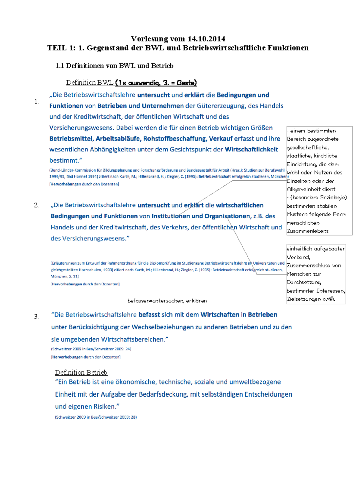 Ebwl Kapitel 1 Zusammenfassung Einfuhrung In Die Betriebswirtschaftslehre Studocu