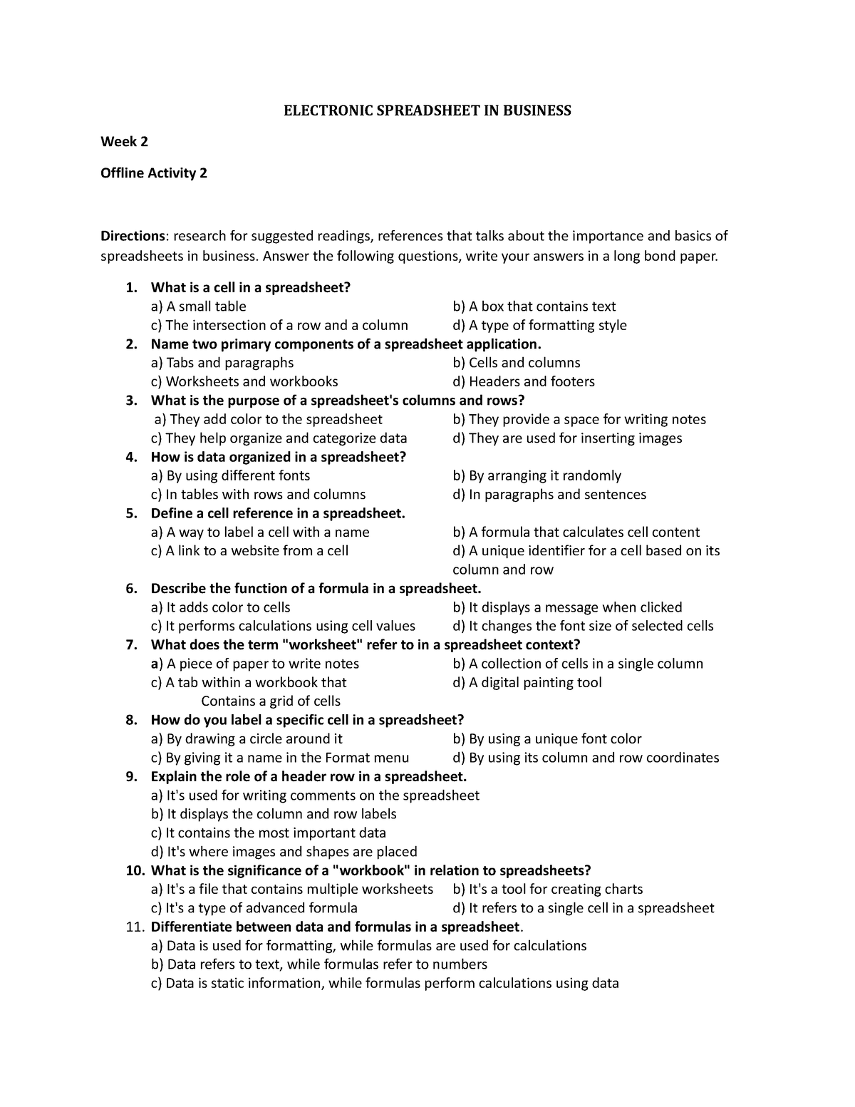 Inbound 3531212209620888034 - ELECTRONIC SPREADSHEET IN BUSINESS Week 2 ...