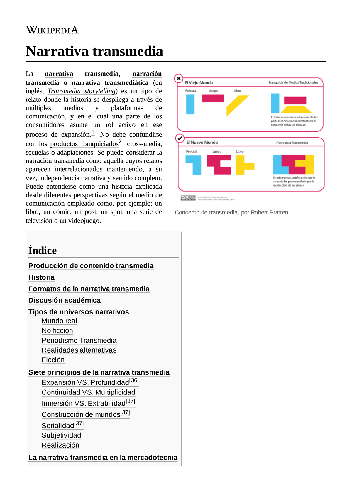 Narrativa Transmedia - Concepto De Transmedia, Por Robert Pratten ...