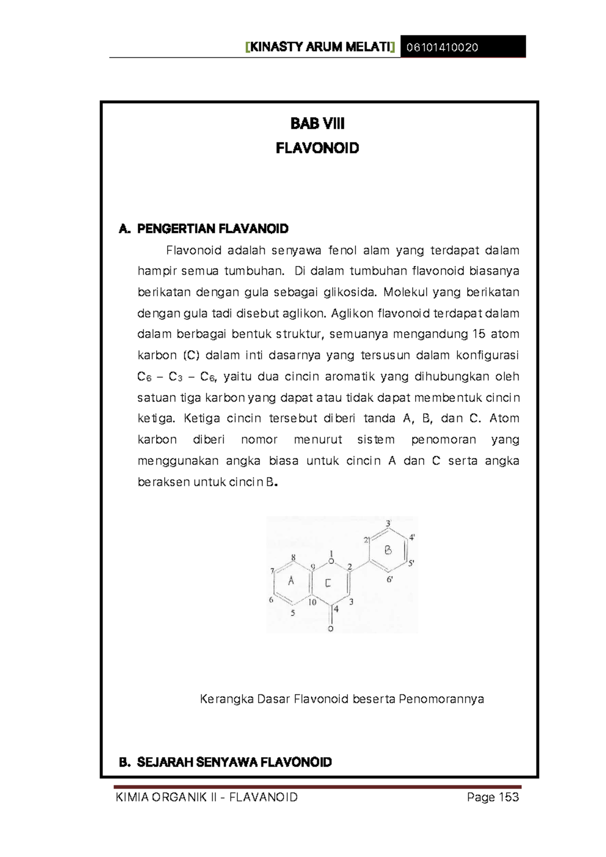 Essay Kimia Flavonoid BAB VIII FLAVONOID A. PENGERTIAN FLAVANOID