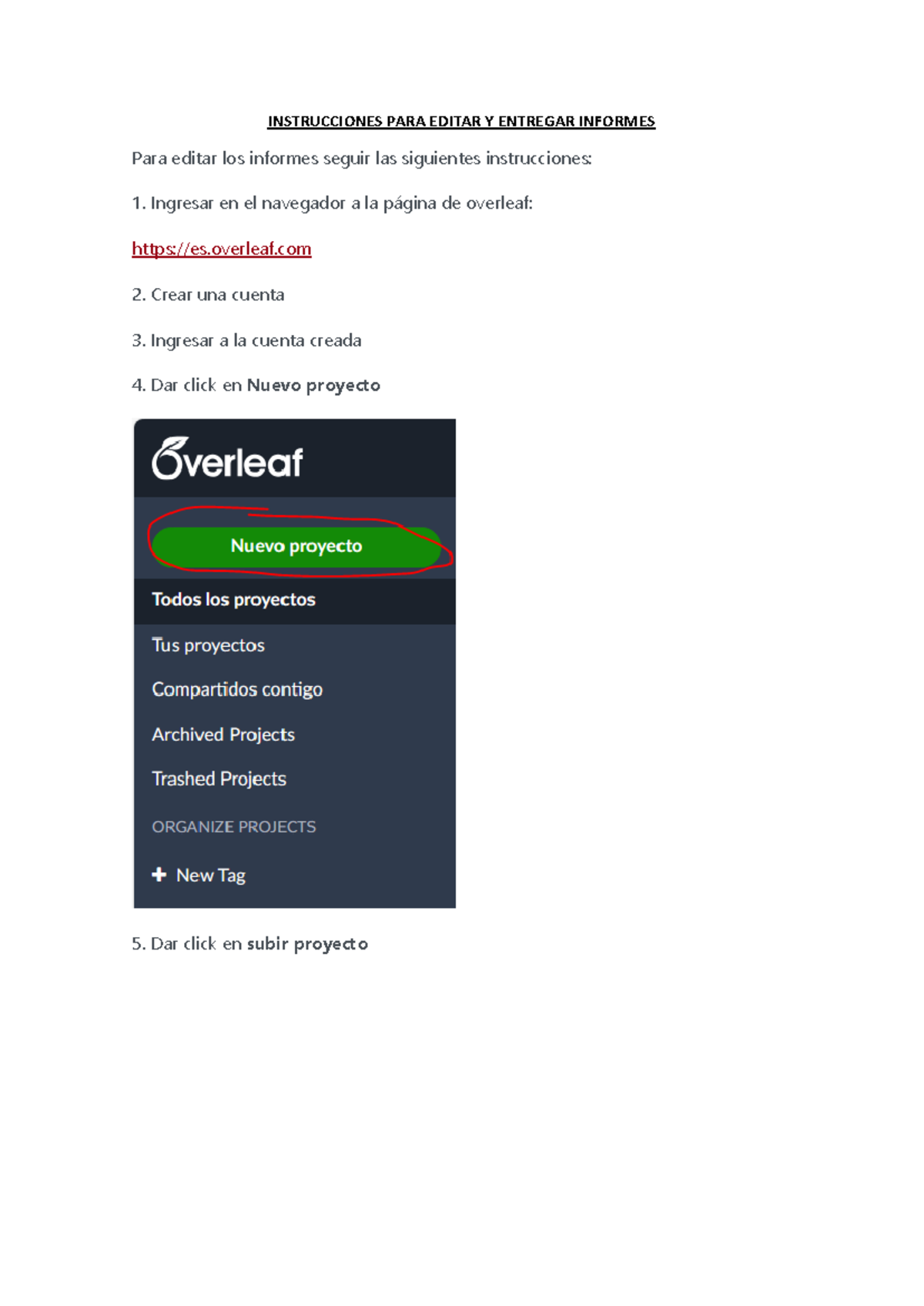 Instrucciones PARA Editar Y Entregar Informes - INSTRUCCIONES PARA ...