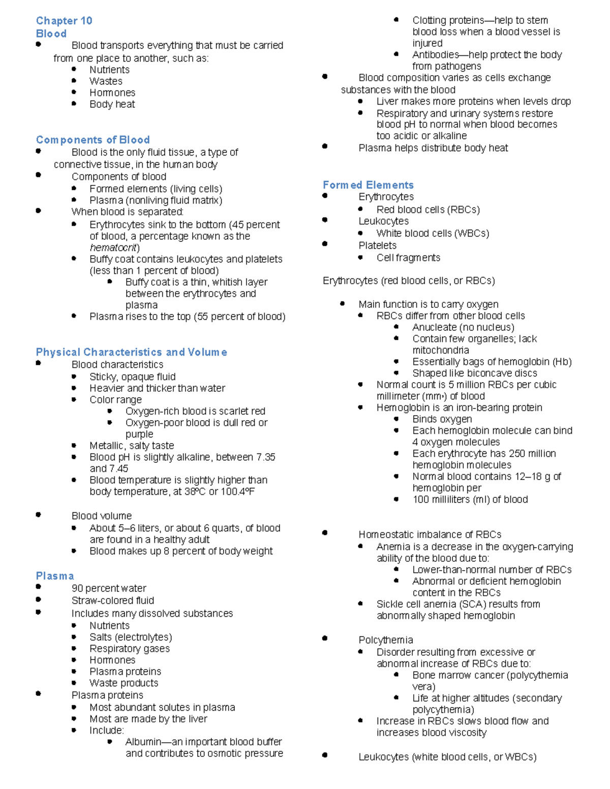 CHAP10 Blood - Essentials Of Human Anatomy And Physiology - Chapter 10 ...