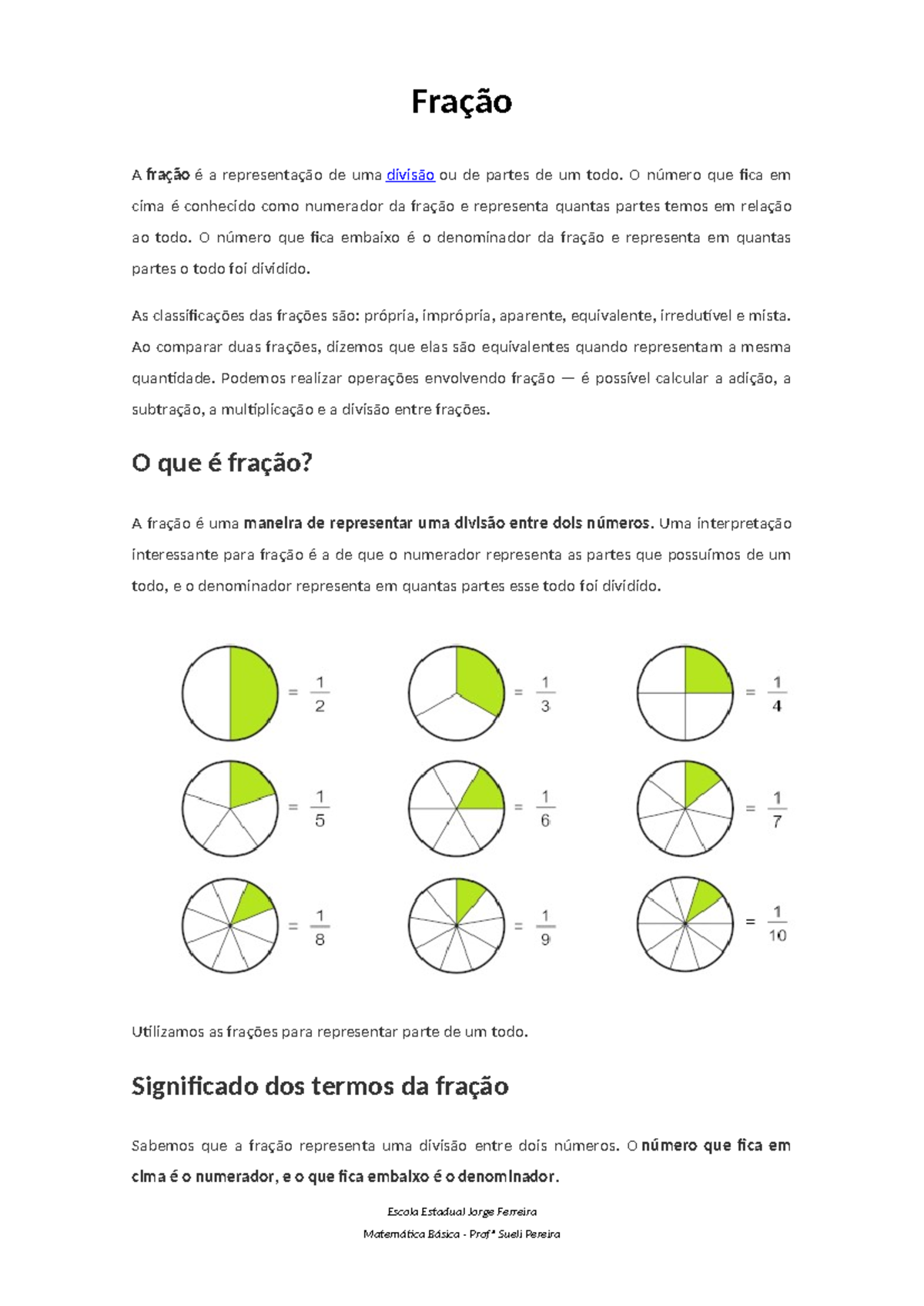 Partes De Um Todo - BINKEDU
