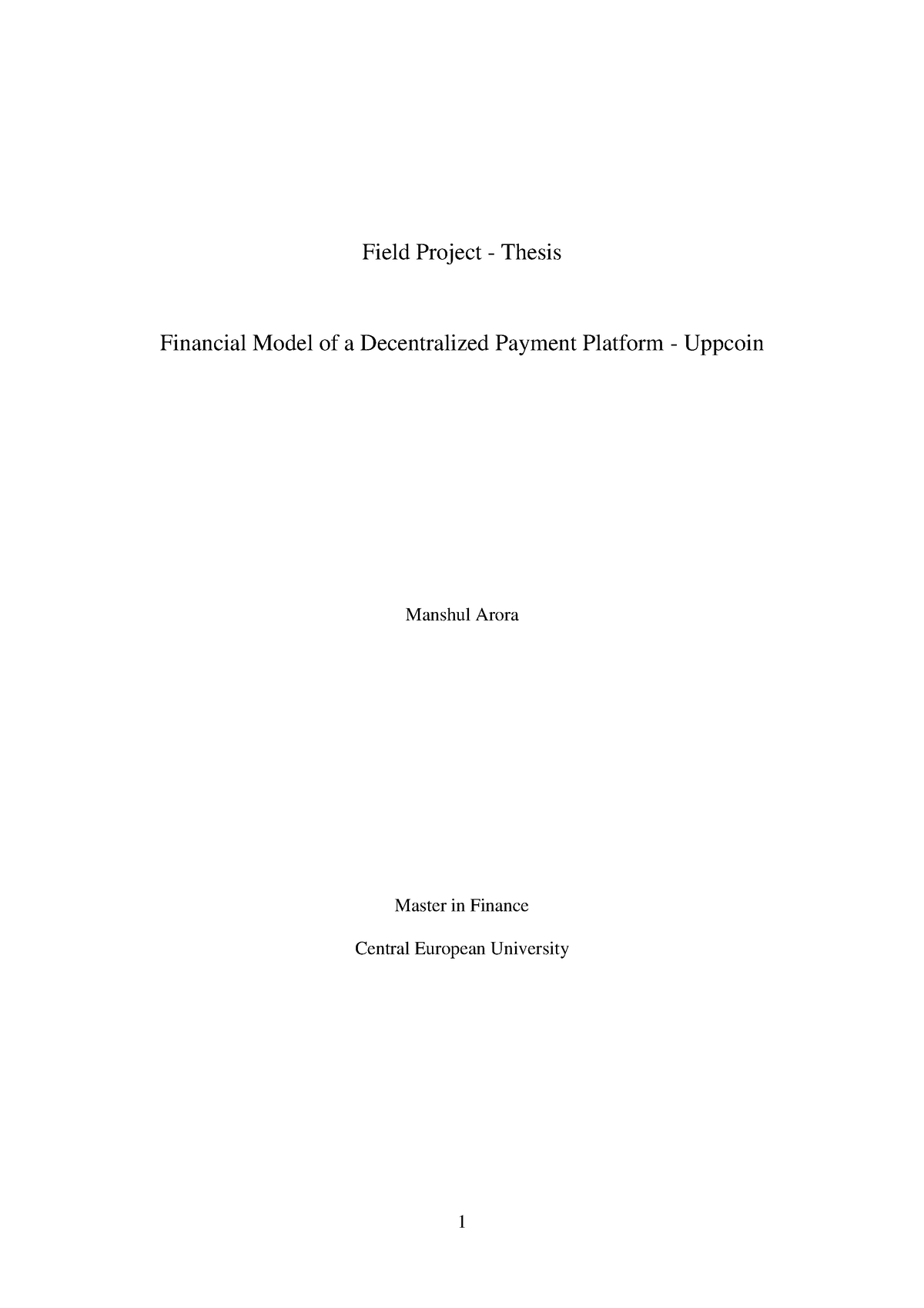 decentralized finance master thesis