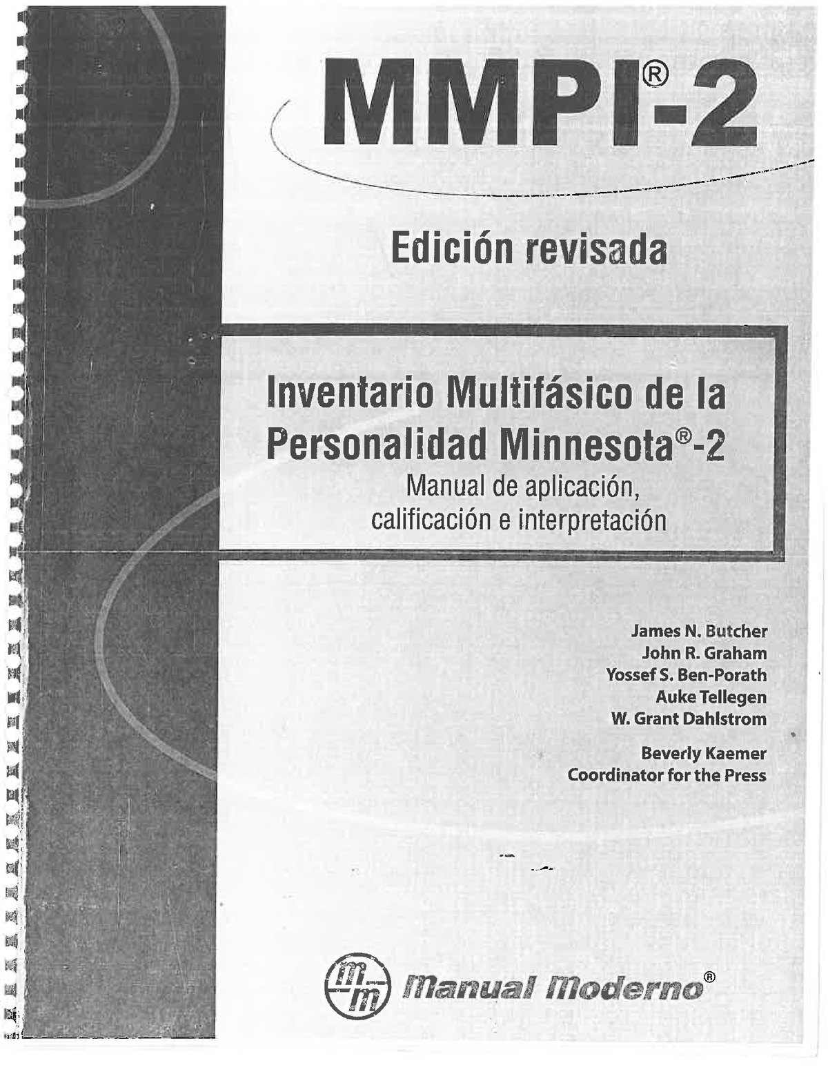 Manual-mmpi-2 - Manual Mmpi² - Diagnóstico Psicológico Infantil Y De ...