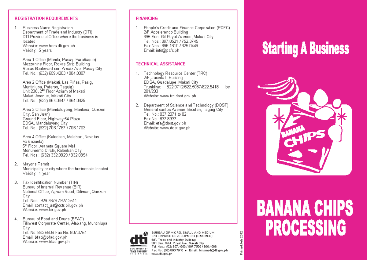 Group A Banana Chips case study on business FINANCING People’s