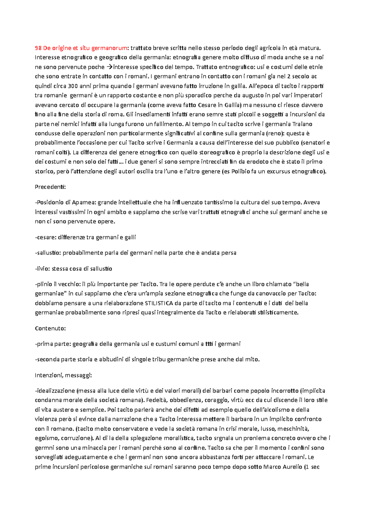 Tacito 98 De origine et situ