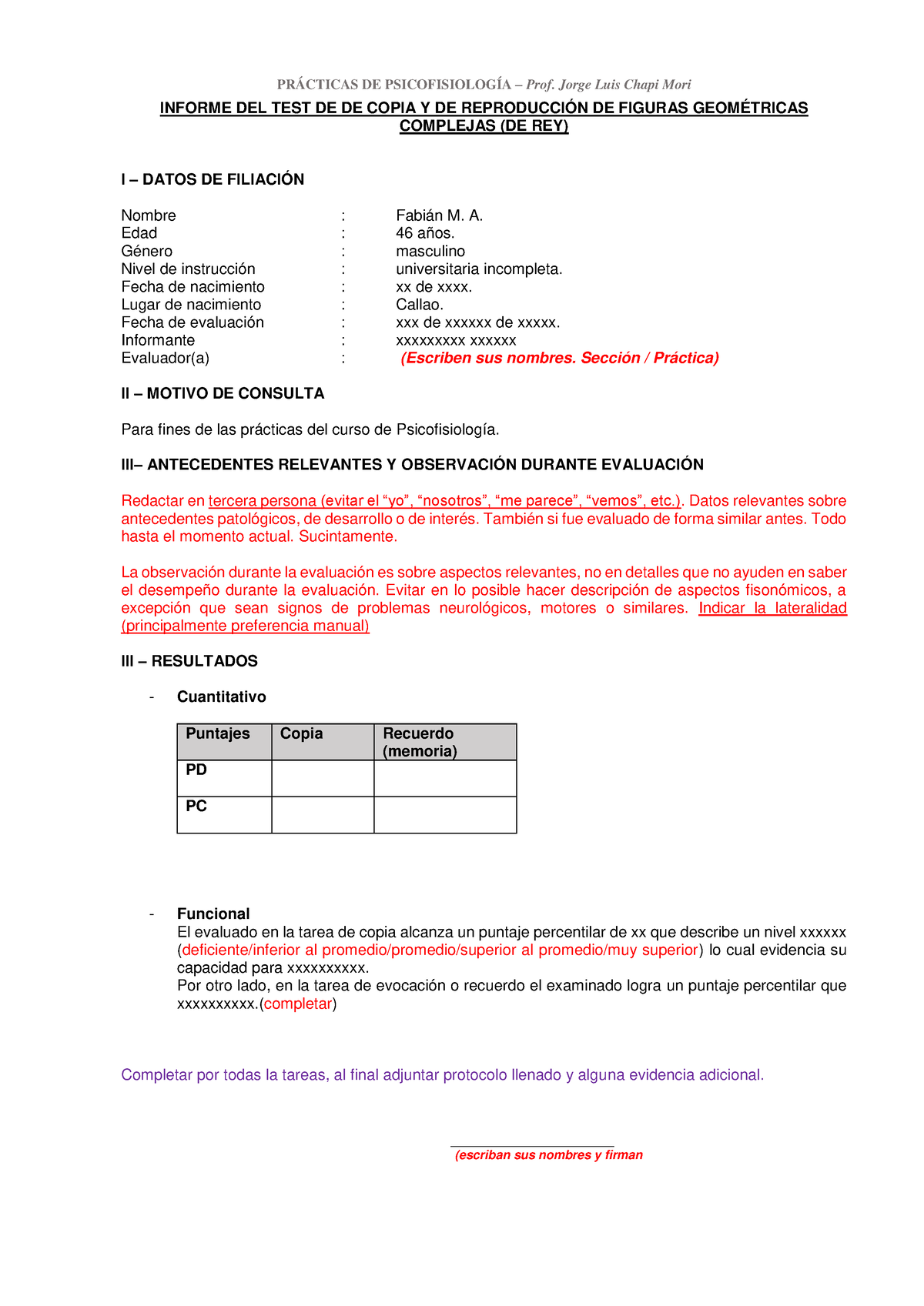 Modelo Informe Figura DEL REY - PRÁCTICAS DE PSICOFISIOLOGÍA – Prof ...