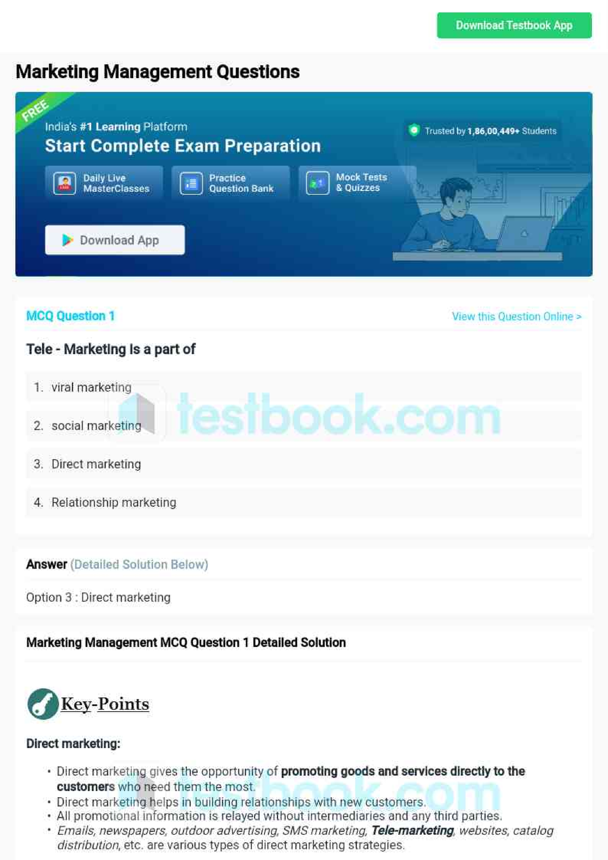 Mcq On Marketing Management 5f916a8be815a5e1bfddbf 20 - Human Resource ...