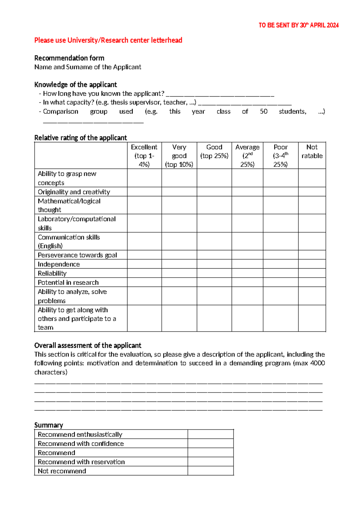 Annex D Template Reference letter 1 - TO BE SENT BY 30th APRIL 2024 ...