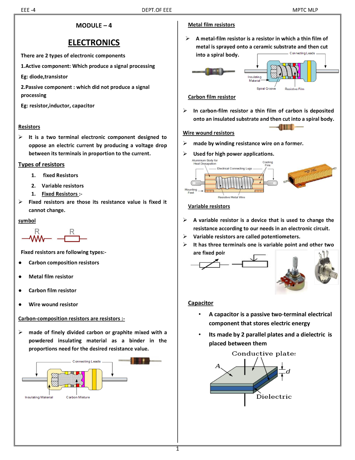 Electrical And Electronics Engineering Module 4 - MODULE – 4 ...