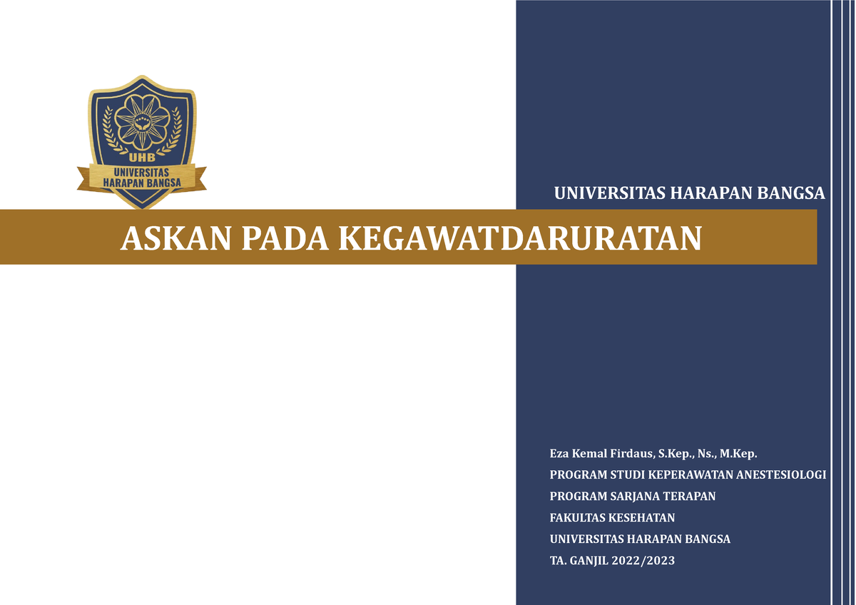 RPP Askan Pada Kegawatdaruratan T.A 2022-2023 () - UNIVERSITAS HARAPAN ...