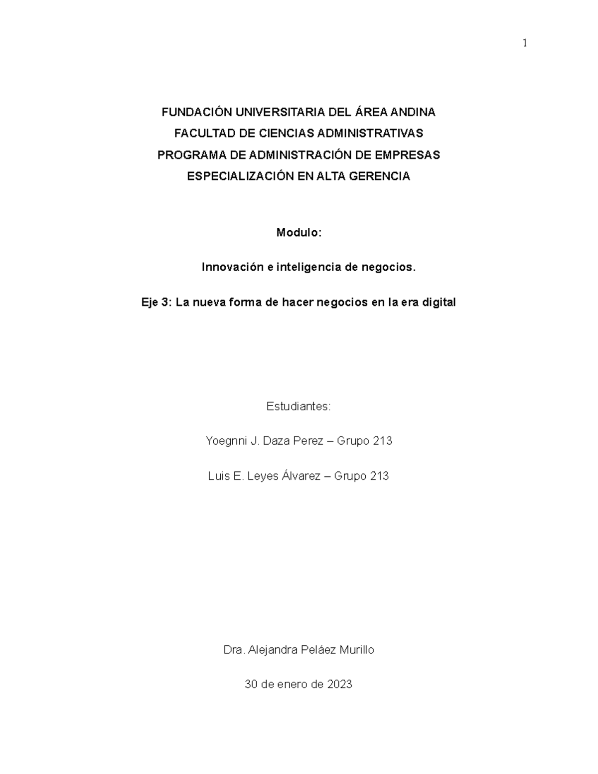 EJE 3 La nueva forma de hacer negocios en la era digital - FUNDACIÓN ...