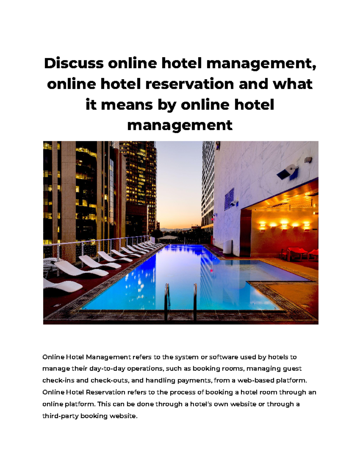 hotel-management-online-hotel-reservation-refers-to-the-process-of