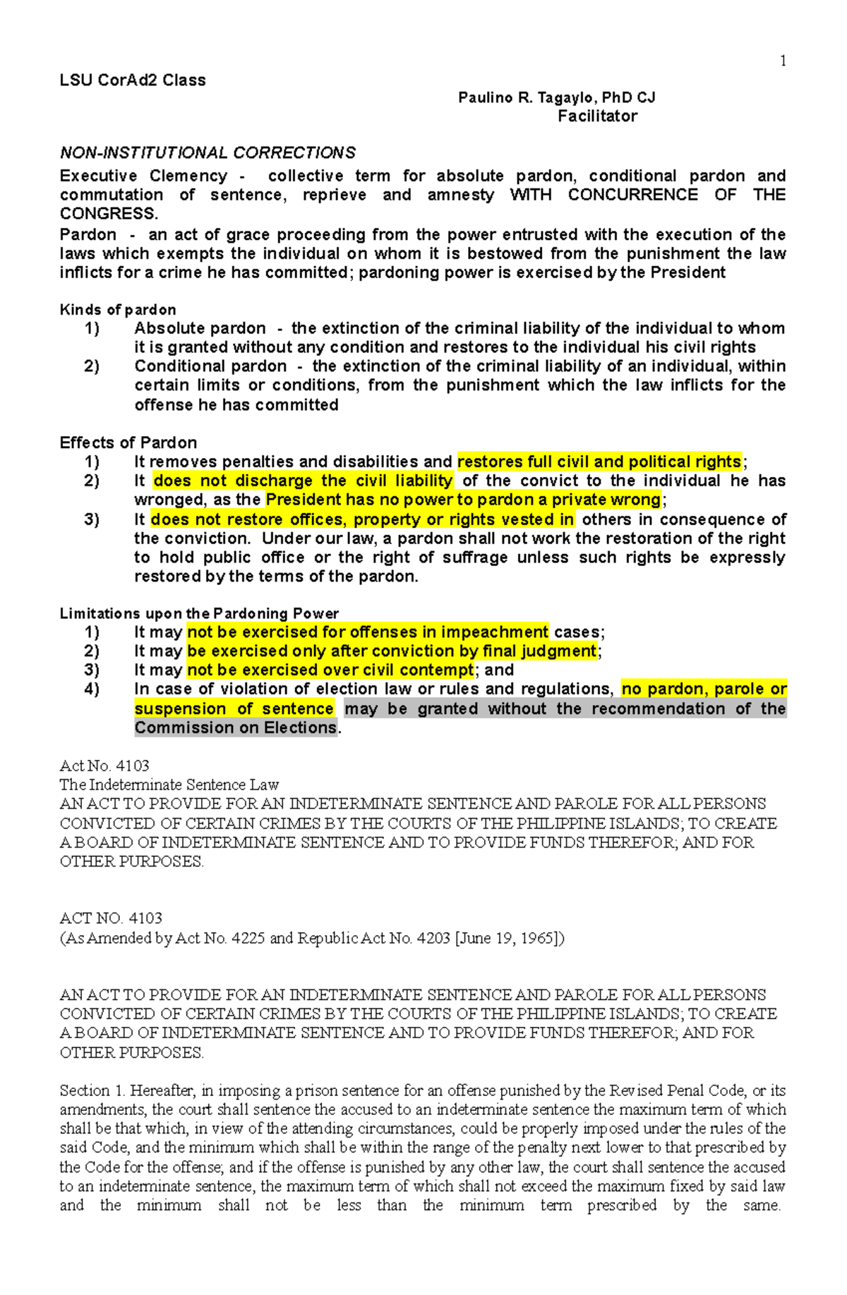 Cor-ad2 Handouts - LSU CorAd2 Class Paulino R. Tagaylo, PhD CJ ...