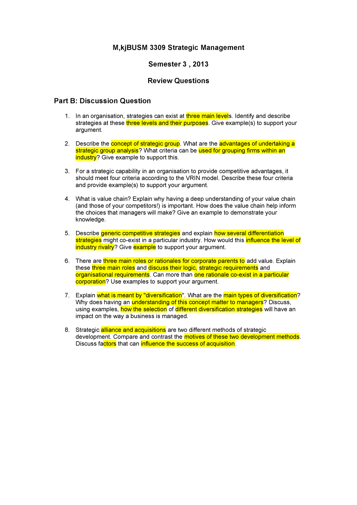 Busm 3309 Strategic Management Acct30003 Unimelb Studocu - 